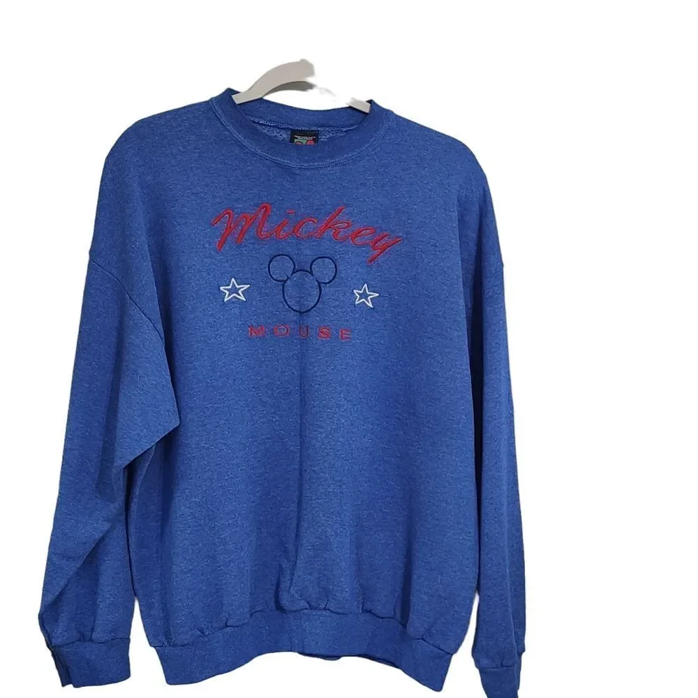 Vintage Mickey Unlimited sweat shirt blue Y2K Streetwear XL